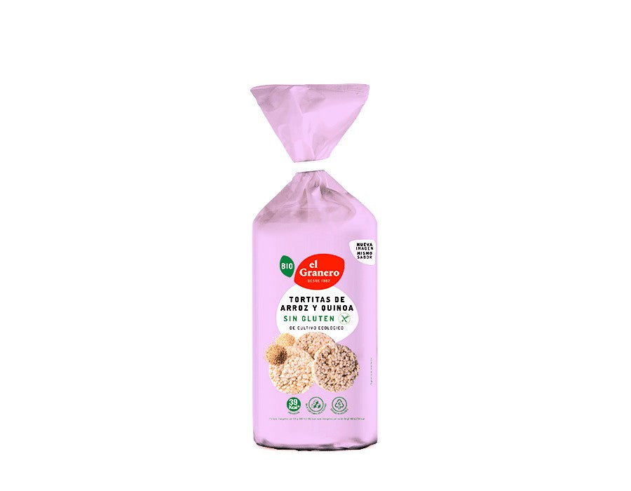 Tortitas Arroz Quinoa BIO Sin gluten Paquete 120 gr