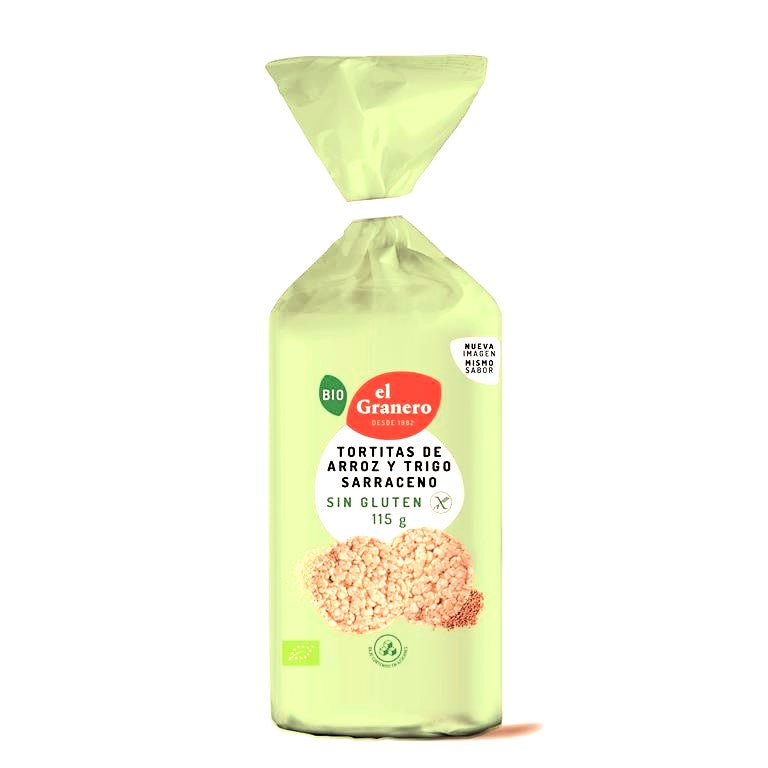 Tortitas Arroz Trigo Sarraceno Paquete 115 gr