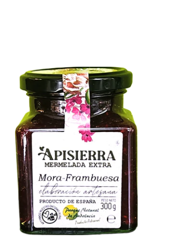 Mermelada Artesana MORA FRAMBUESA Bote Cristal 300 gr