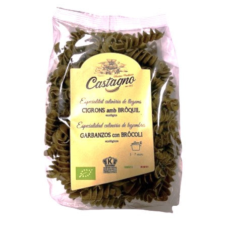 Espirales Garbanzos Brócoli Paquete 250 gr