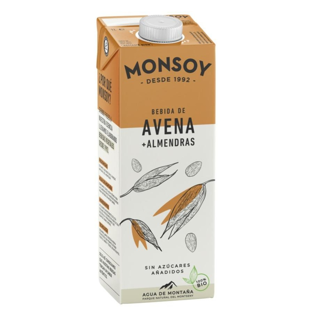 Leche Bio Avena Almendras Brick 1L