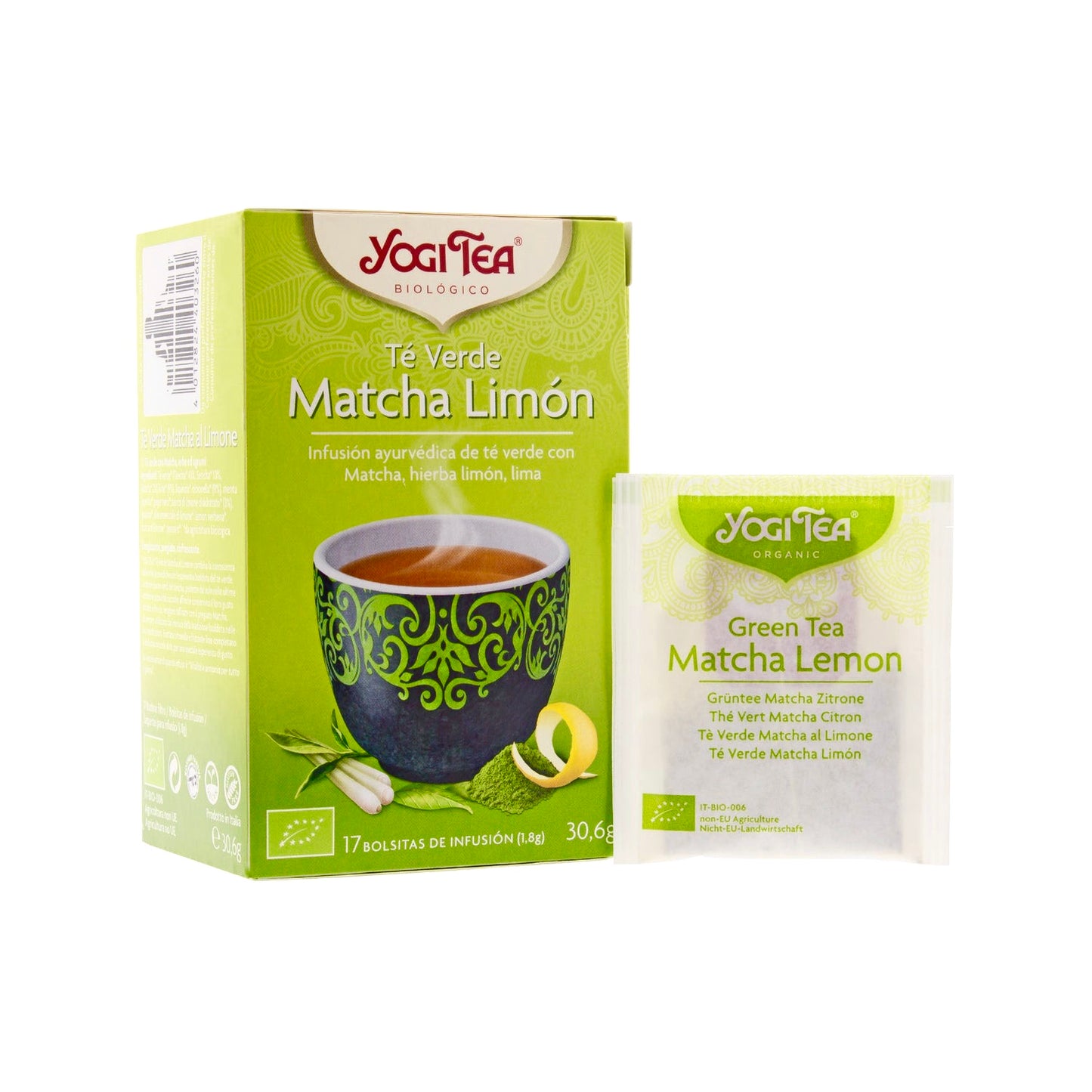 Infusión ecológica ayurvédica MATCHA LIMÓN Caja 17 bolsitas