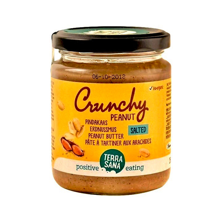 Crema Cacahuete Crunchy Bio orgánica Sal Bote cristal 250 gr