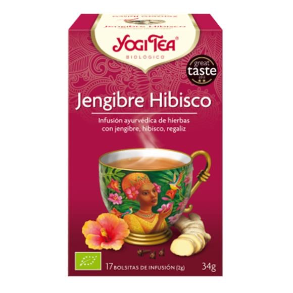 Infusión ecológica ayurvédica JENGIBRE HIBISCO Caja 17 bolsitas