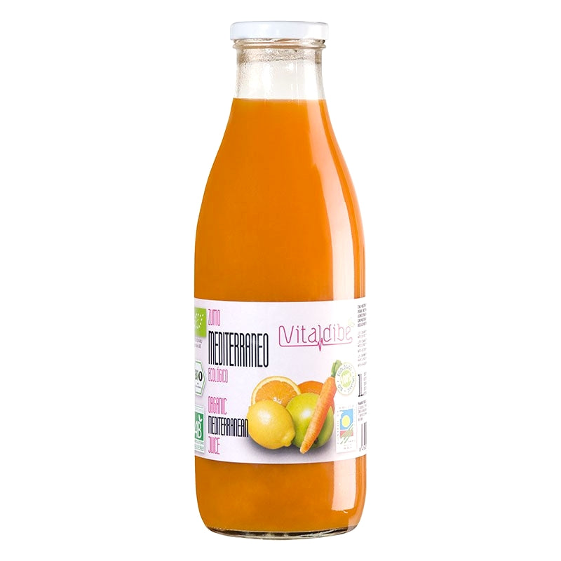 Zumo Mediterráneo BIO Botella cristal 1L