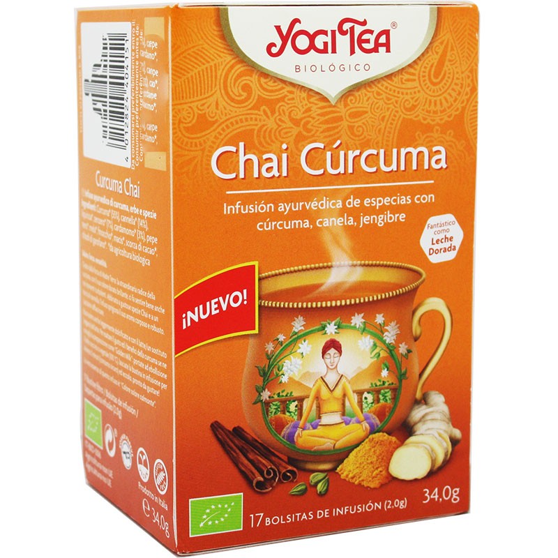 Infusión ecológica ayurvédica CHAI CÚRCUMA Caja 17 bolsitas