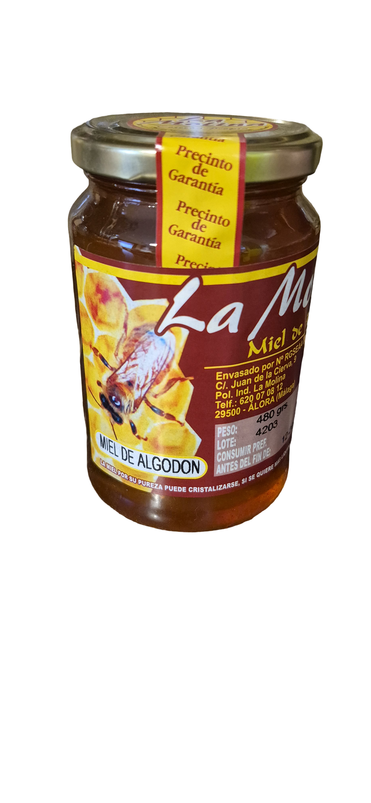 Miel Algodón Bote cristal 480 gr