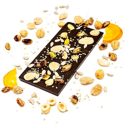 Tableta Chocolate Negro Frutos secos Caja 400 gr