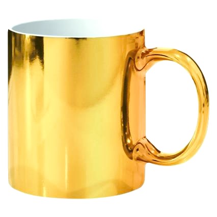 Taza Mug Cromo Dorada 300 ml