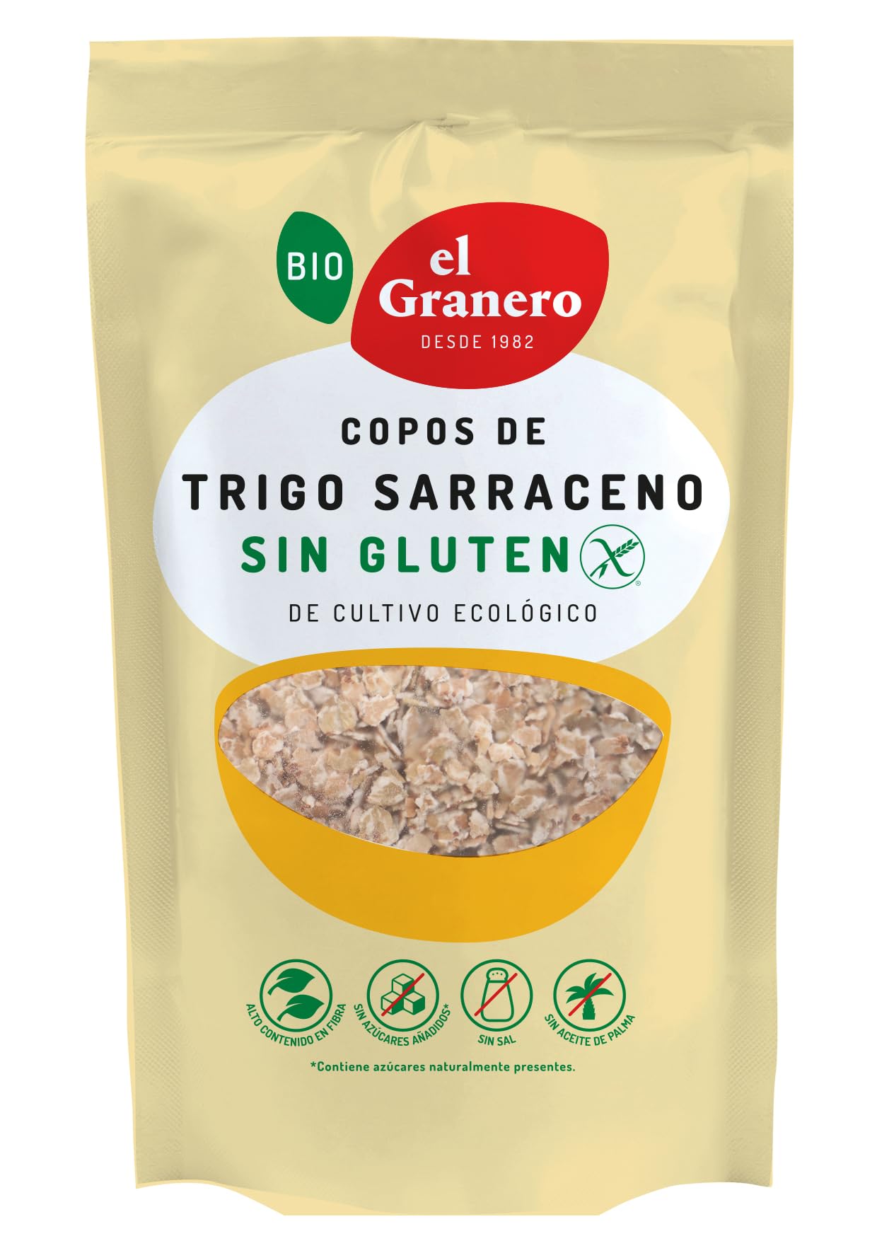 Copos Trigo Sarraceno Sin Gluten BIO Paquete 500 gr