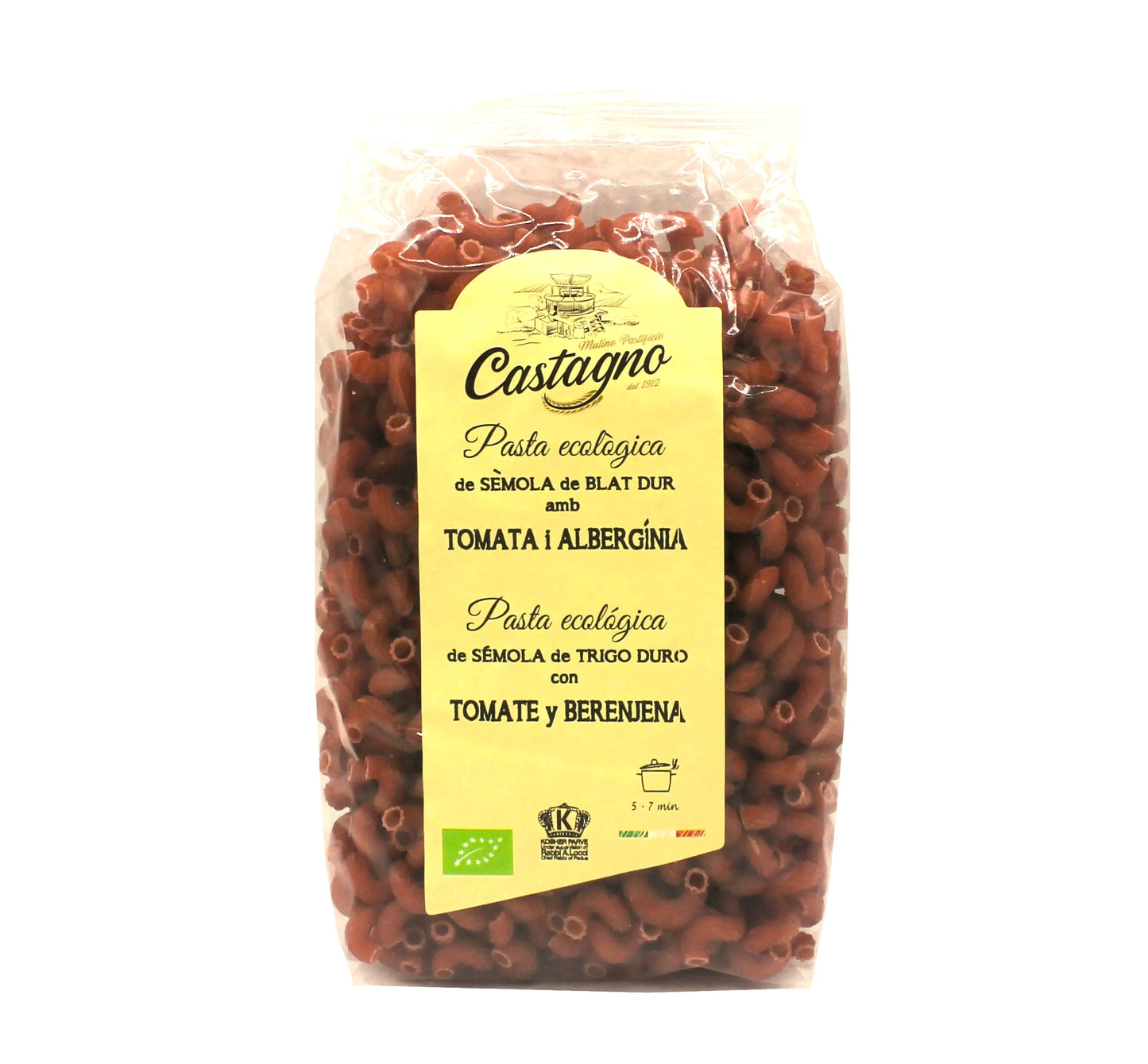 Pasta Trigo Duro Tomate Berenjena Paquete 500 gr