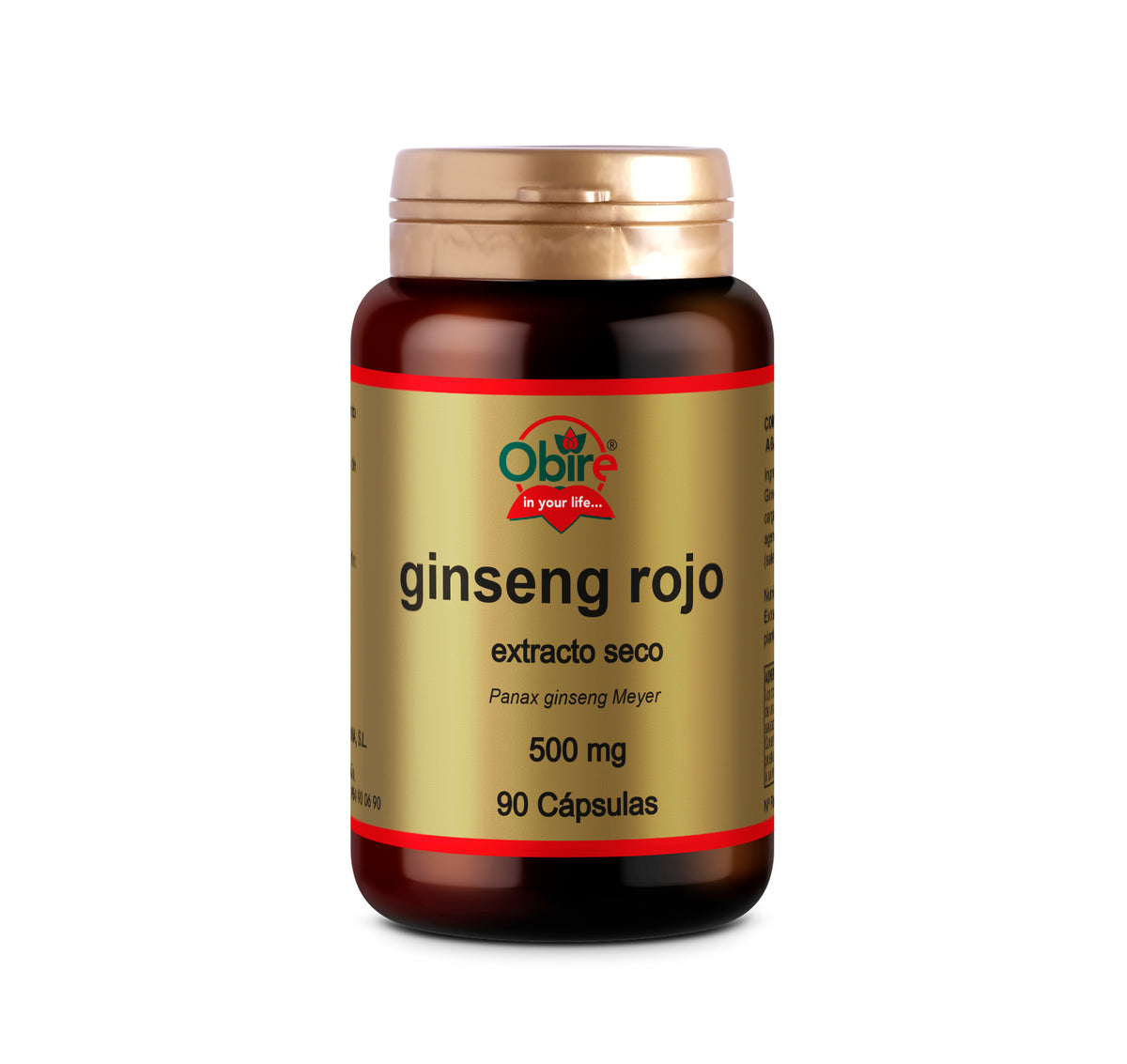 Ginseng Rojo 500 mg Bote 90 Cápsulas