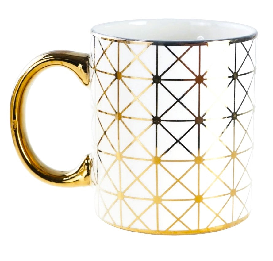 Taza Mug Blanca Dorado 350 ml