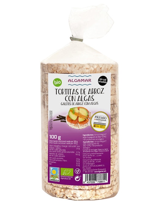 Tortitas Arroz Algas Paquete 100 gr