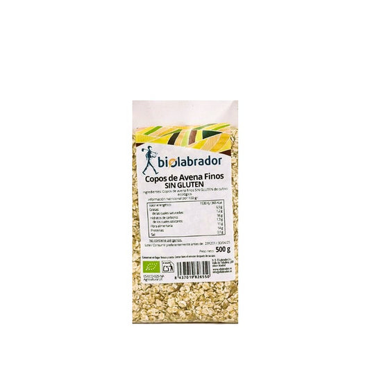 Copos avena Finos Bio SIN GLUTEN Paquete 500 gr