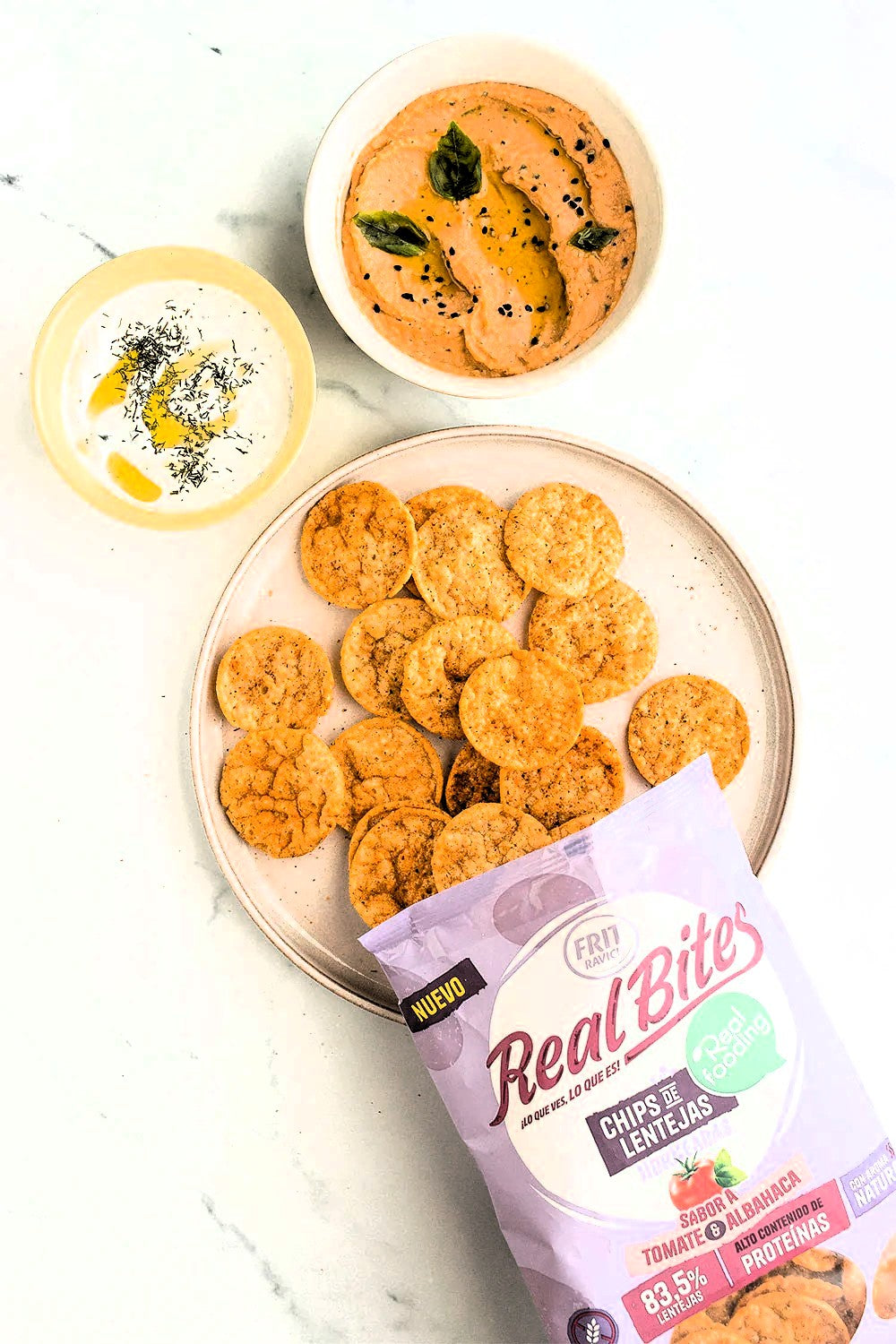 Snack Lentejas Tomate Albahaca Sin gluten Paquete 80 gr
