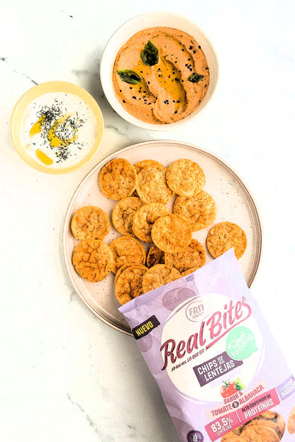 Snack Lentejas Tomate Albahaca Sin gluten Paquete 80 gr