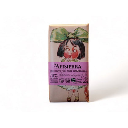 Chocolate artesano FRAMBUESA Tableta 115 gr