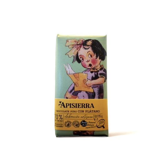 Chocolate Artesano PLÁTANO Tableta 115 gr