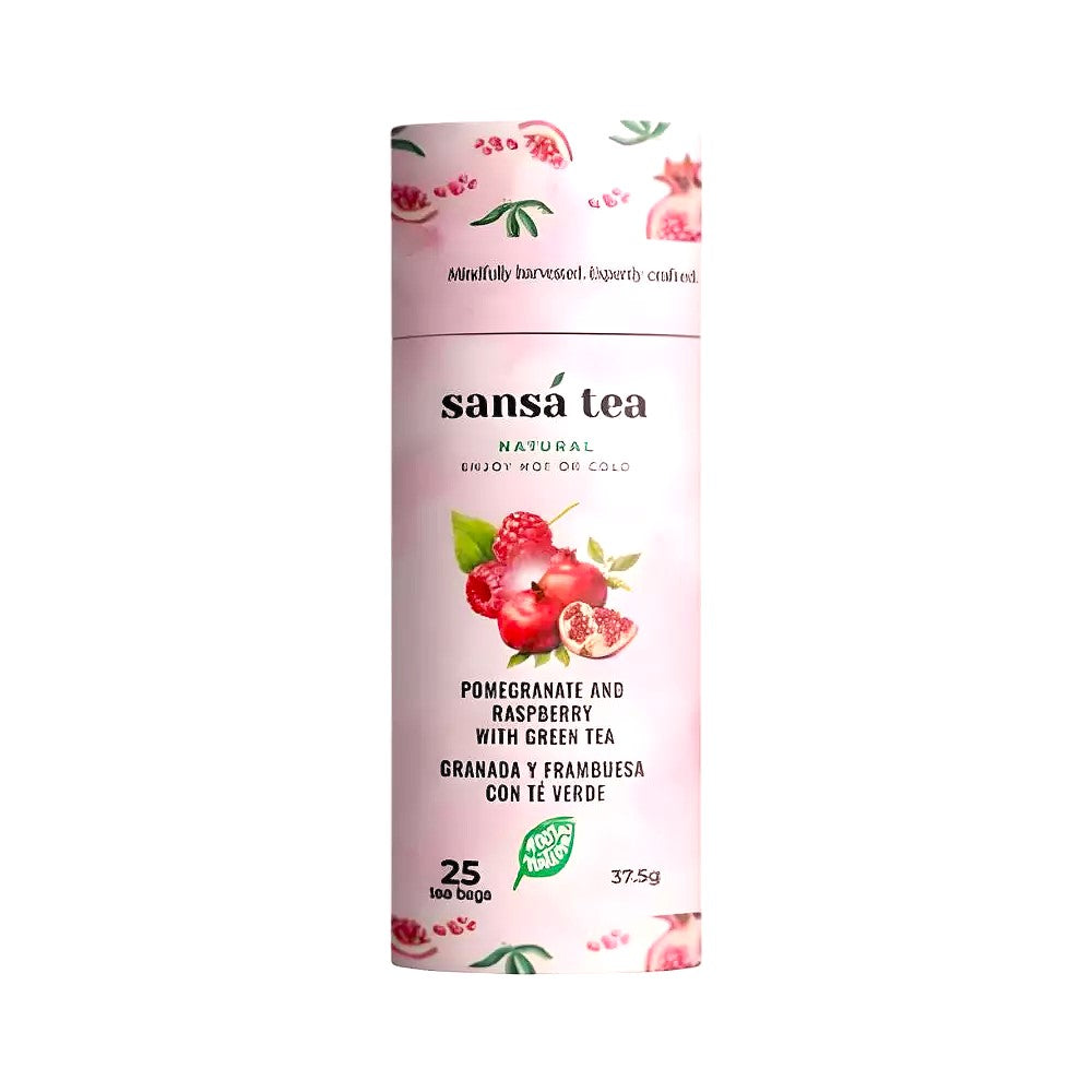 Té Verde Granada Frambuesa Bote 25 bolsitas