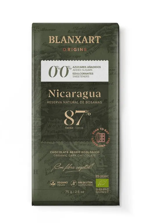 Chocolate Ecológico 87% Tableta 75 gr