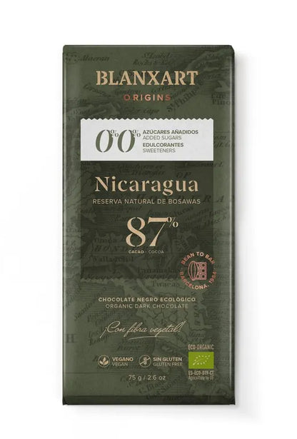Chocolate Ecológico 87% Tableta 75 gr