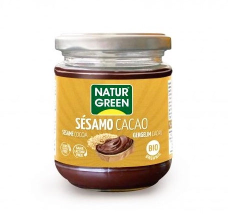 Crema sésamo y cacao Bio Bote cristal 200 gr