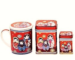 Pack de té con Filtro y Latas A juego Modelo Geishas