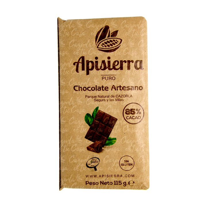 Chocolate artesano 85%  Tableta 115 gr