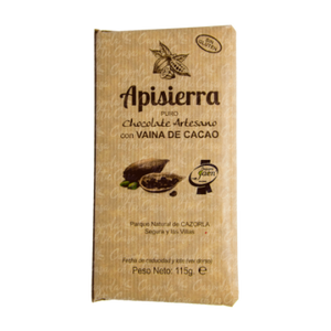 Chocolate puro Vaina de cacao Tableta 115 gr
