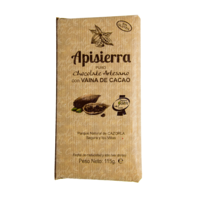 Chocolate puro Vaina de cacao Tableta 115 gr