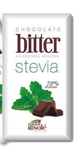 Chocolate negro 72% Stevia Tableta 100 gr