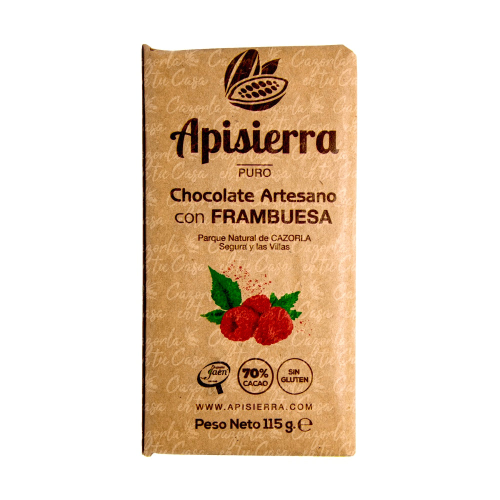 Chocolate artesano FRAMBUESA Tableta 115 gr