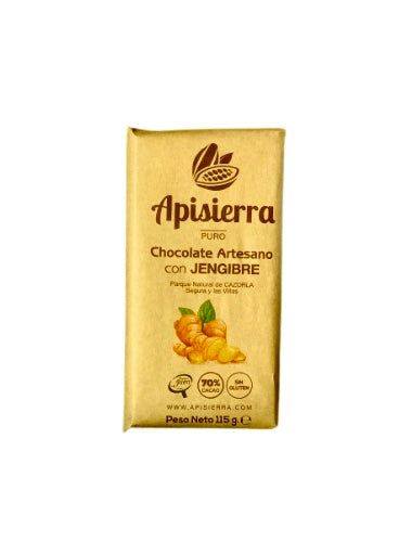Chocolate artesano JENGIBRE Tableta 115 gr