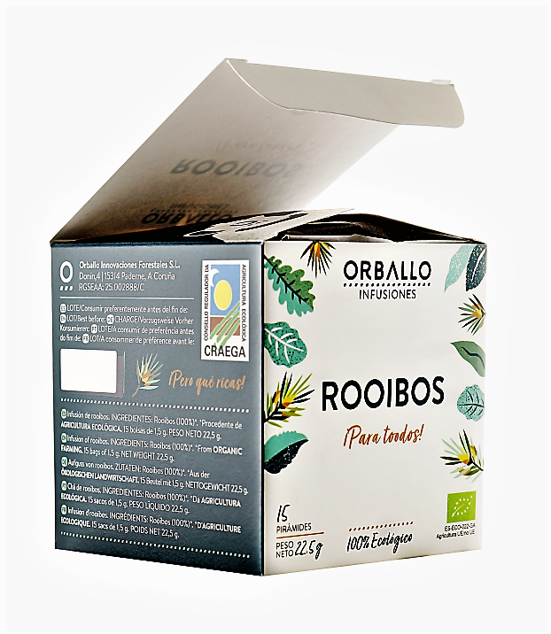 Infusión Eco Compostable ROOIBOS  Caja 15 pirámides