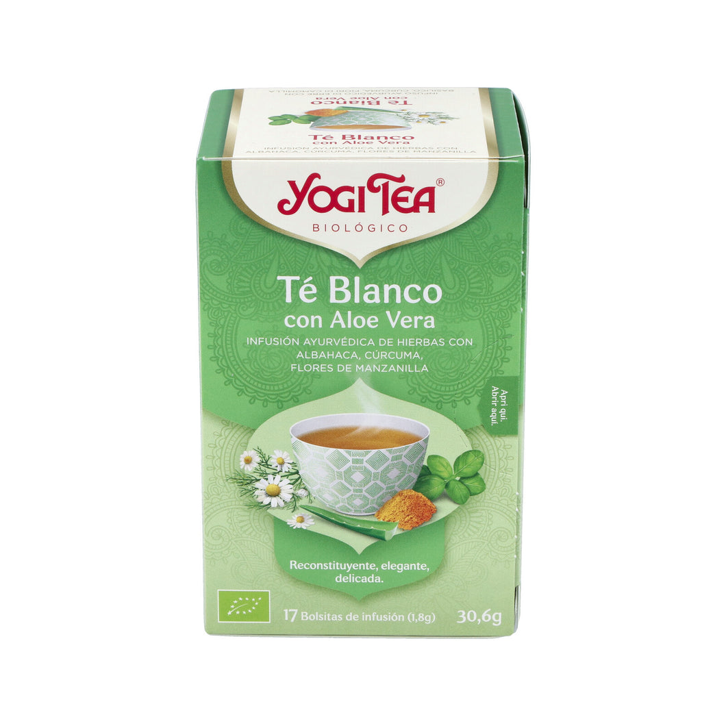 Infusión ecológica ayurvédica TÉ BLANCO ALOE VERA Caja 17 bolsitas