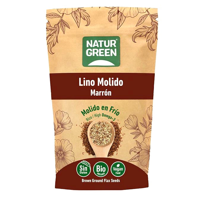 Lino Molido marrón Bio Paquete 225 gr