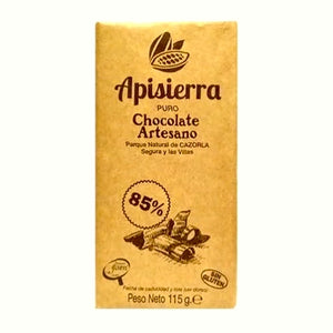 Chocolate artesano 85% Tableta 115 gr