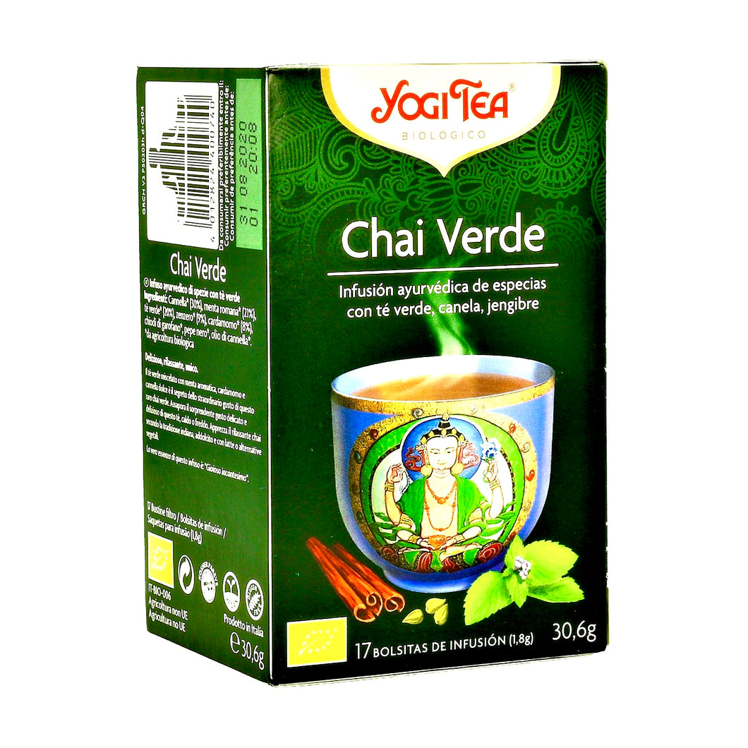 Infusión ecológica ayurvédica CHAI VERDE Caja 17 bolsitas