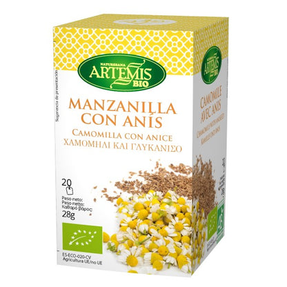 Infusión Ecológica MANZANILLA ANÍS Caja 20 bolsitas