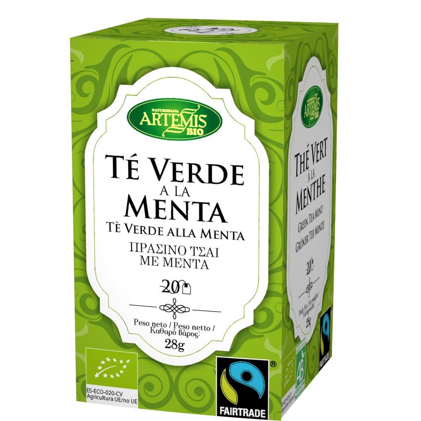 TÉ VERDE MENTA Ecológico Caja 20 bolsitas